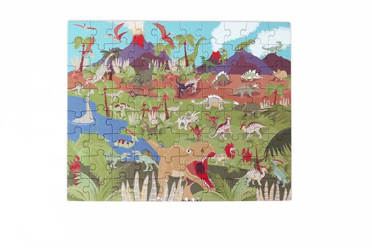 Scratch, 2 w 1 Puzzle magnetyczne i gra obserwacyjna - Diznozaury 80 el.
