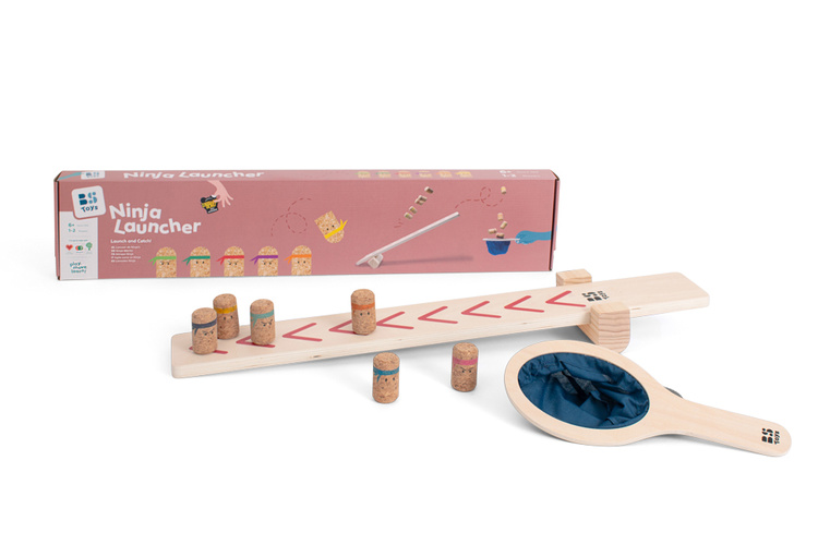 BS Toys, Ninja - drewniana wyrzutnia XL 70 cm