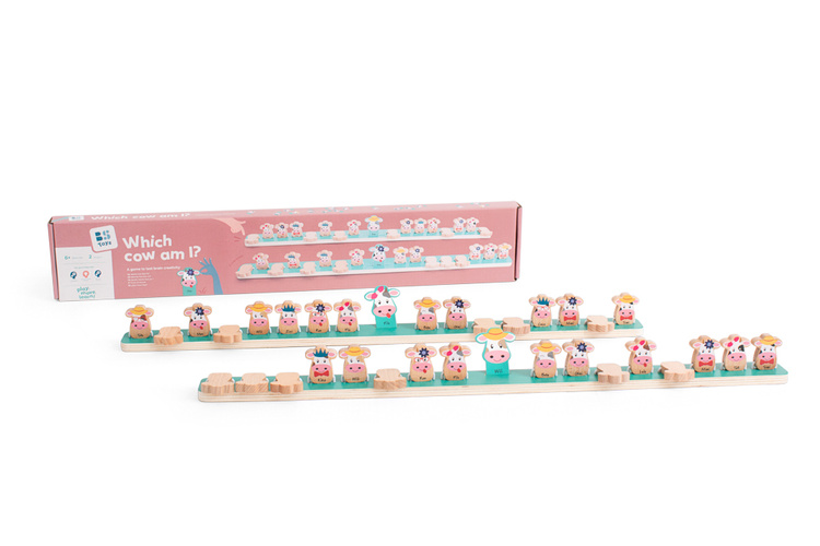 BS Toys, drewniana gra logiczna Zgadnij która krówka?