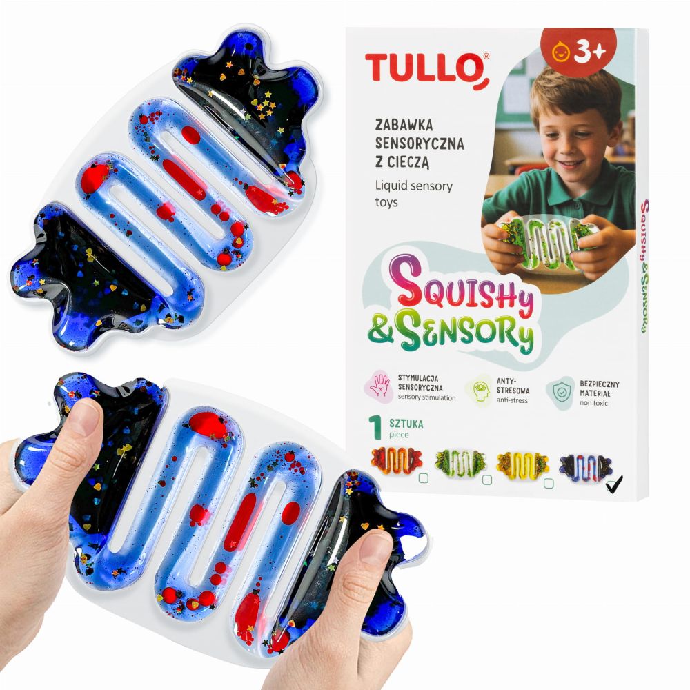 Płynna zabawka sensoryczna gniotek niebieski