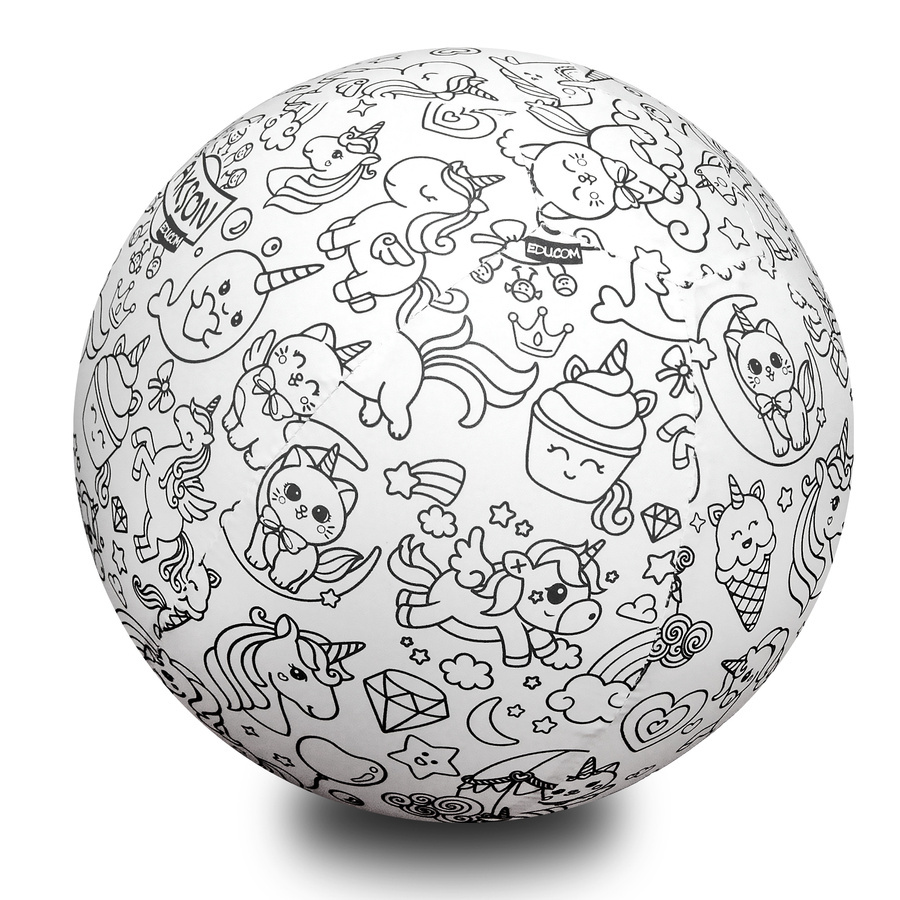 Piłka Balonowa do kolorowania JEDNOROŻCE 30 cm