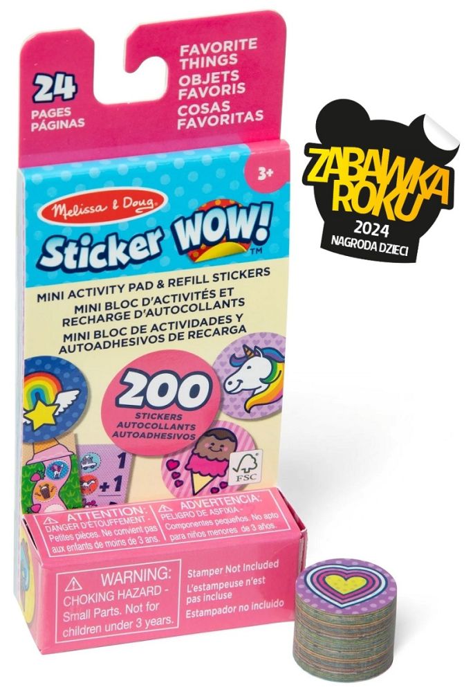 Naklejki "ulubione" z mini książeczką - uzupełnienie Sticker WOW!