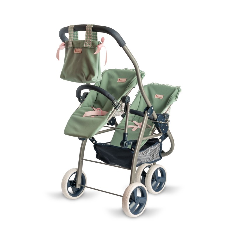Wózek spacerówka podwójna dla lalek do 46cm Cloe Asi 3712115