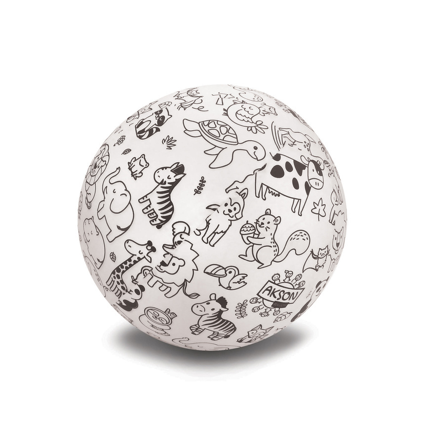 Piłka Balonowa do kolorowania ZWIERZĄTKA 30 cm
